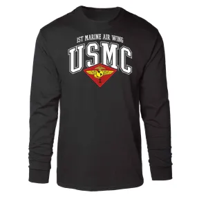 1st Marine Air Wing Arched Long Sleeve T-shirt