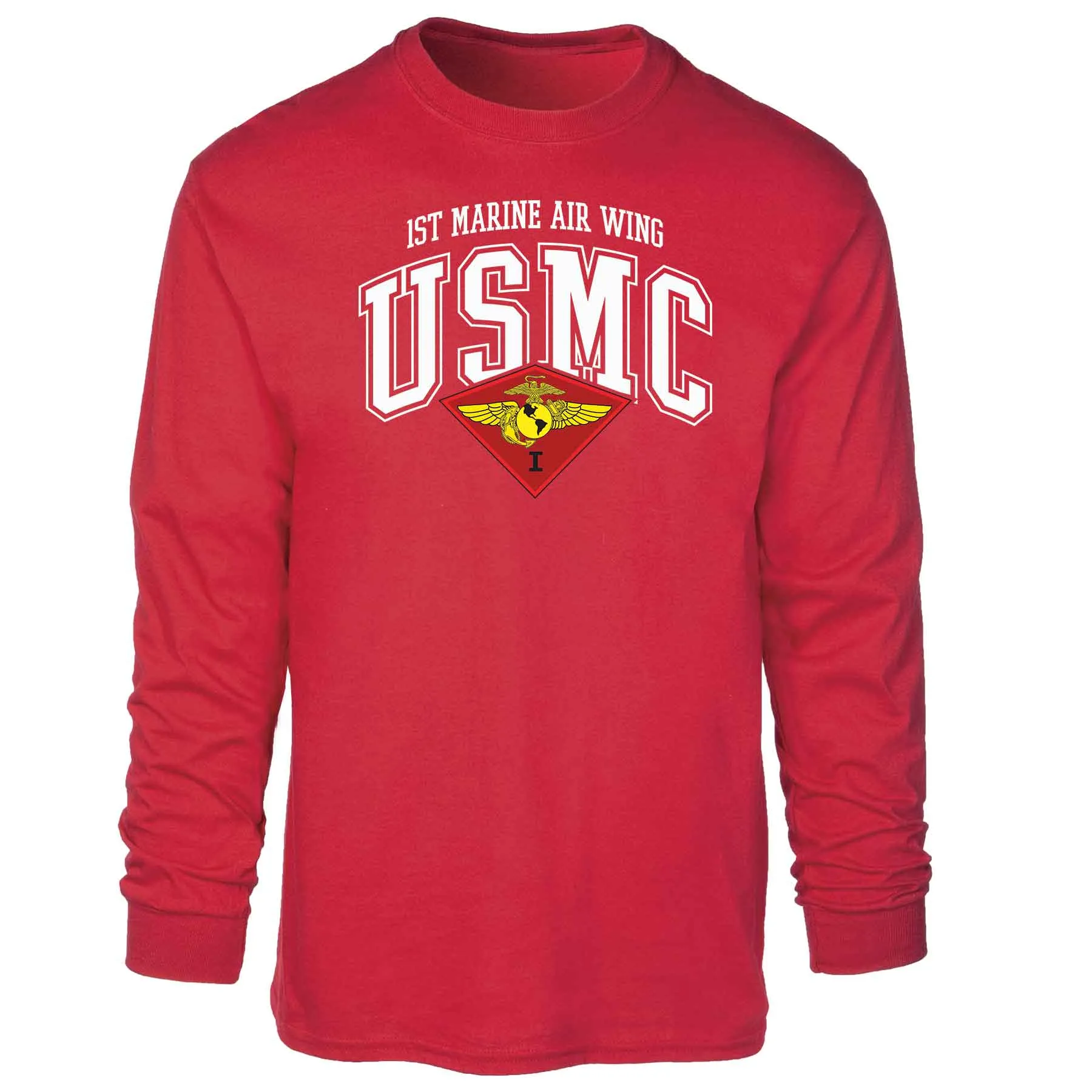 1st Marine Air Wing Arched Long Sleeve T-shirt