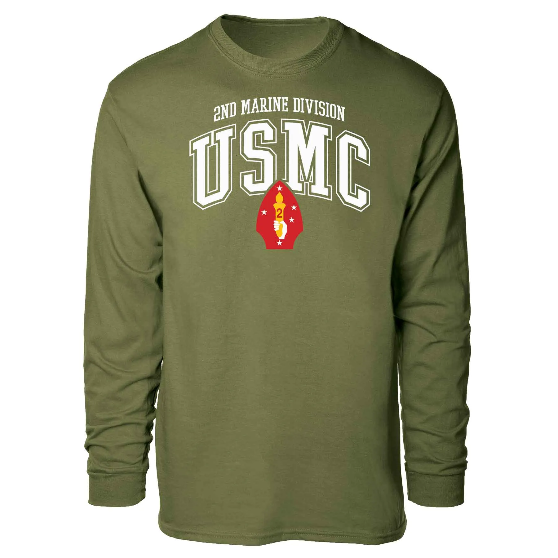 2nd Marine Division Arched Long Sleeve T-shirt