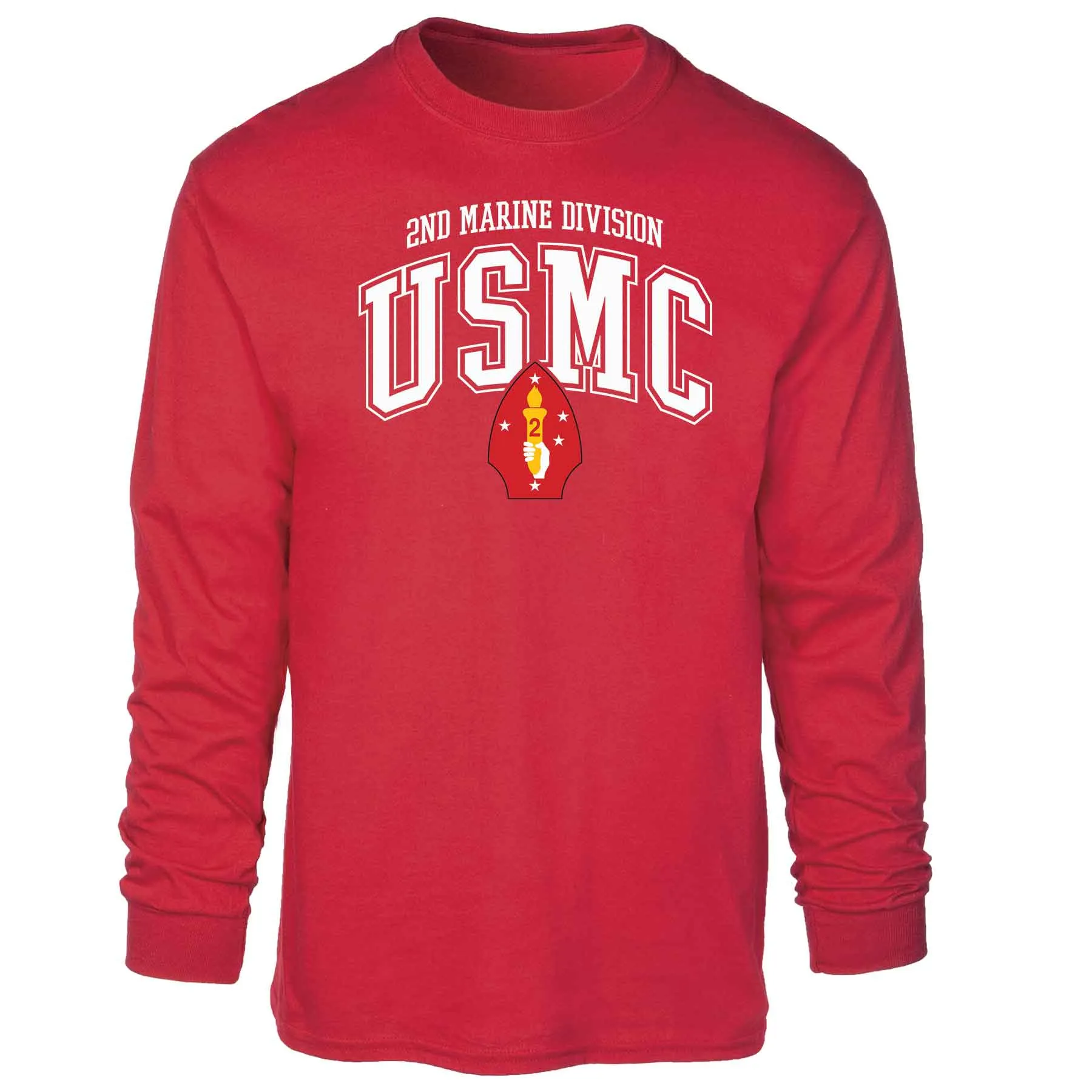 2nd Marine Division Arched Long Sleeve T-shirt