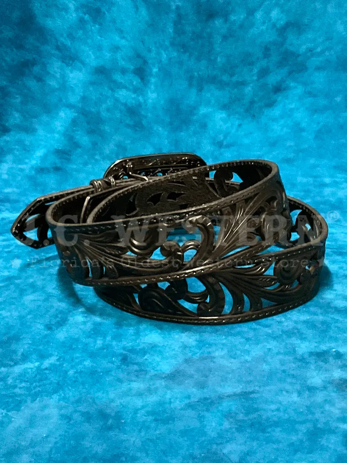 Ariat A1566701 Ladies Floral Filigree Belt Black