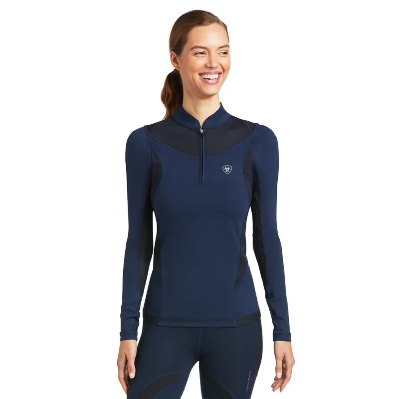 Ariat Ascent 1/4 Zip Ladies Base Layer - Navy