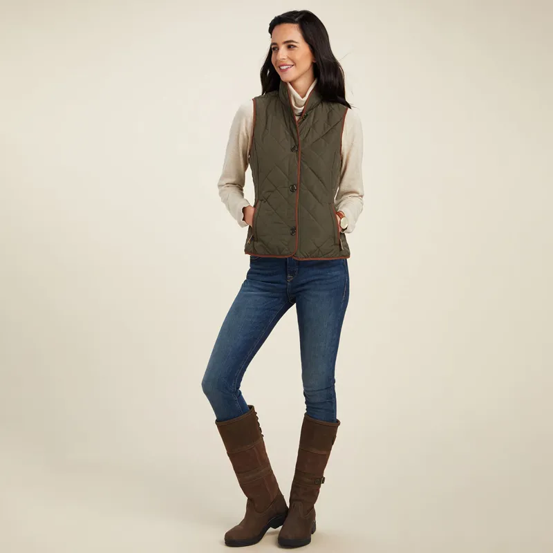 Ariat Country Woodside 2.0 Ladies Quilted Gilet - Earth