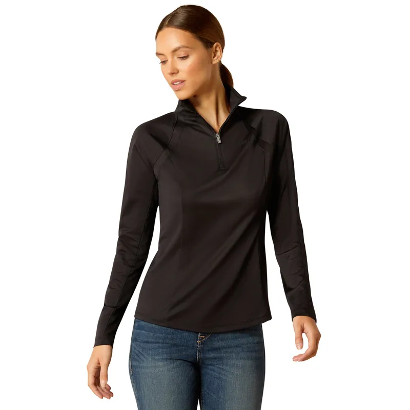 Ariat Sunstopper 3.0 Ladies Base Layer Top - Black