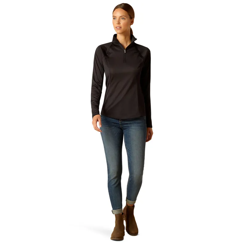 Ariat Sunstopper 3.0 Ladies Base Layer Top - Black