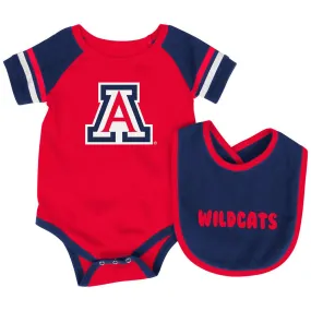 Arizona Wildcats Colosseum Roll-Out Infant One Piece Outfit and Bib Set