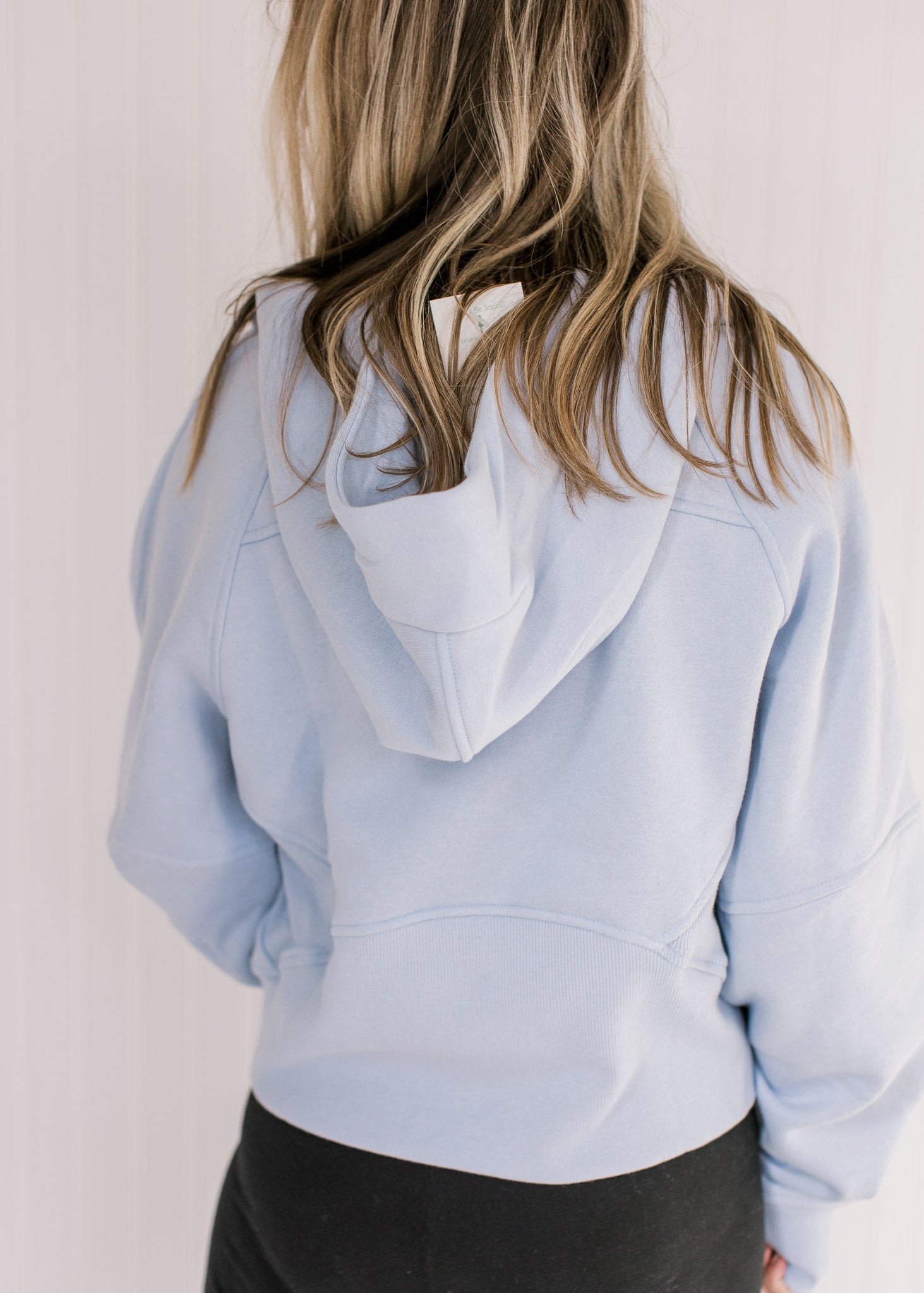 Athleisure Sky Blue Cropped 1/4 Zip