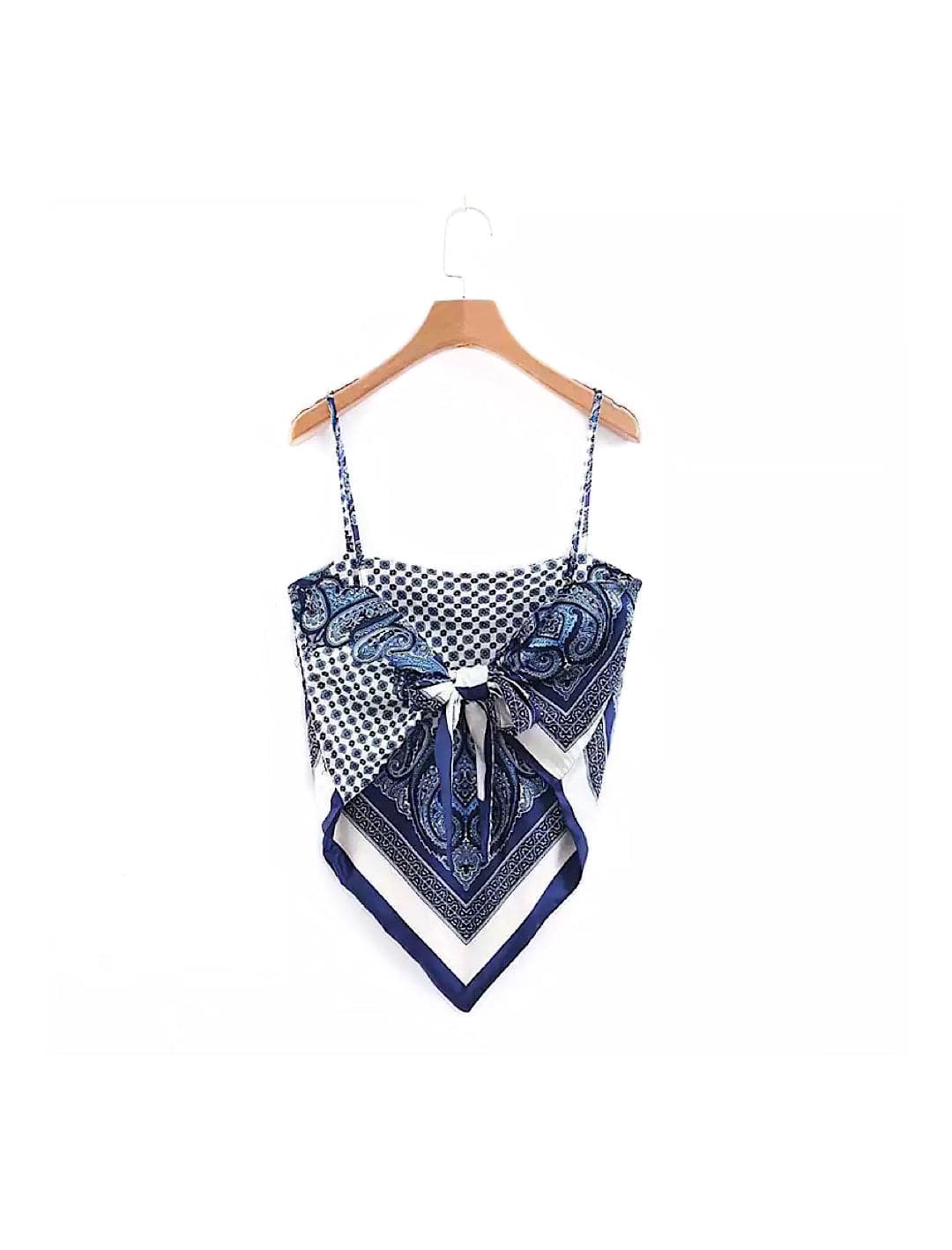 Bow Back Tie Scarf Cami Top