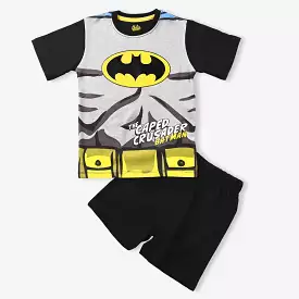 Boys PC Jersey Nightwear Suit -Jet Black