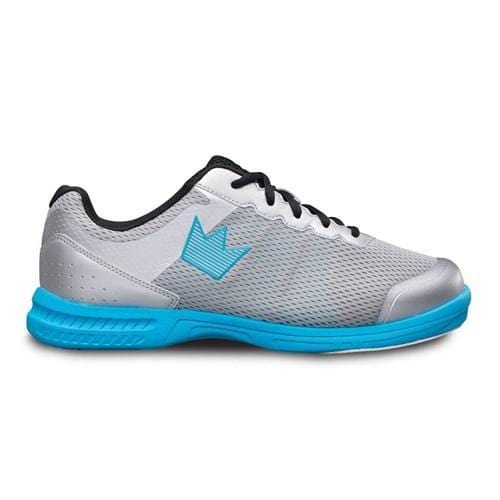 Brunswick Mens Fuze Silver Sky Blue Bowling Shoes