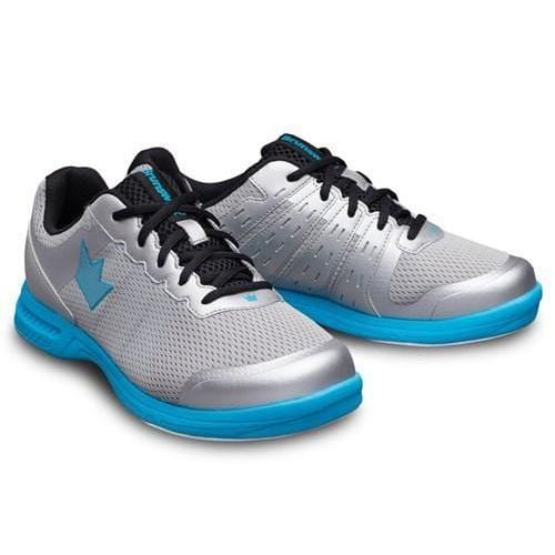 Brunswick Mens Fuze Silver Sky Blue Bowling Shoes