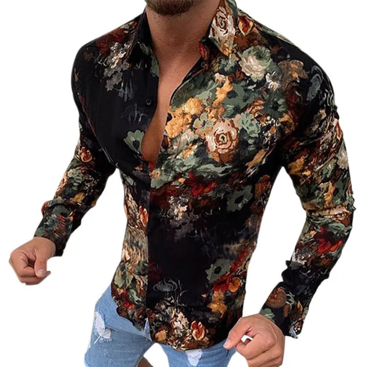 Casual Trendy Fashion Slim Shirt Men