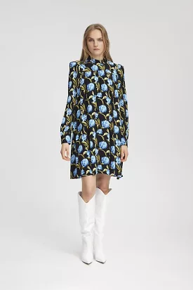 GESTUZ Blue Flower Short Dress