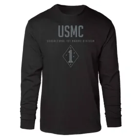 Guadalcanal 1st Marine Division Tonal Long Sleeve T-shirt