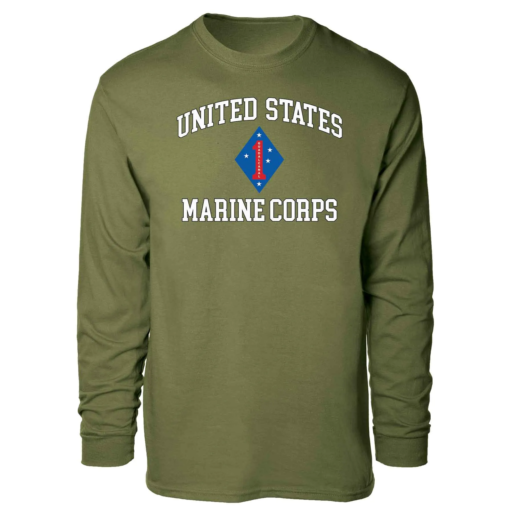 Guadalcanal 1st Marine Division USMC Long Sleeve T-shirt