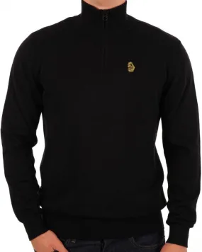 Luke Tel Aviv 1/4 Zip Knit Jet Black