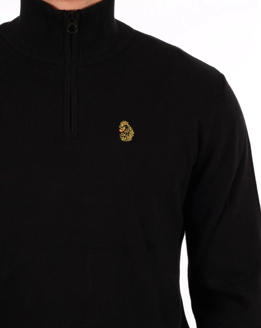 Luke Tel Aviv 1/4 Zip Knit Jet Black