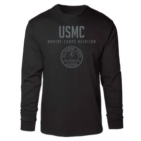 Marine Corps Aviation Tonal Long Sleeve T-shirt