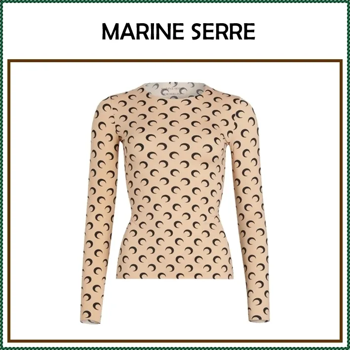 MARINE SERRE  |Street Style Logo T-Shirts