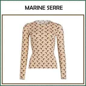 MARINE SERRE  |Street Style Logo T-Shirts