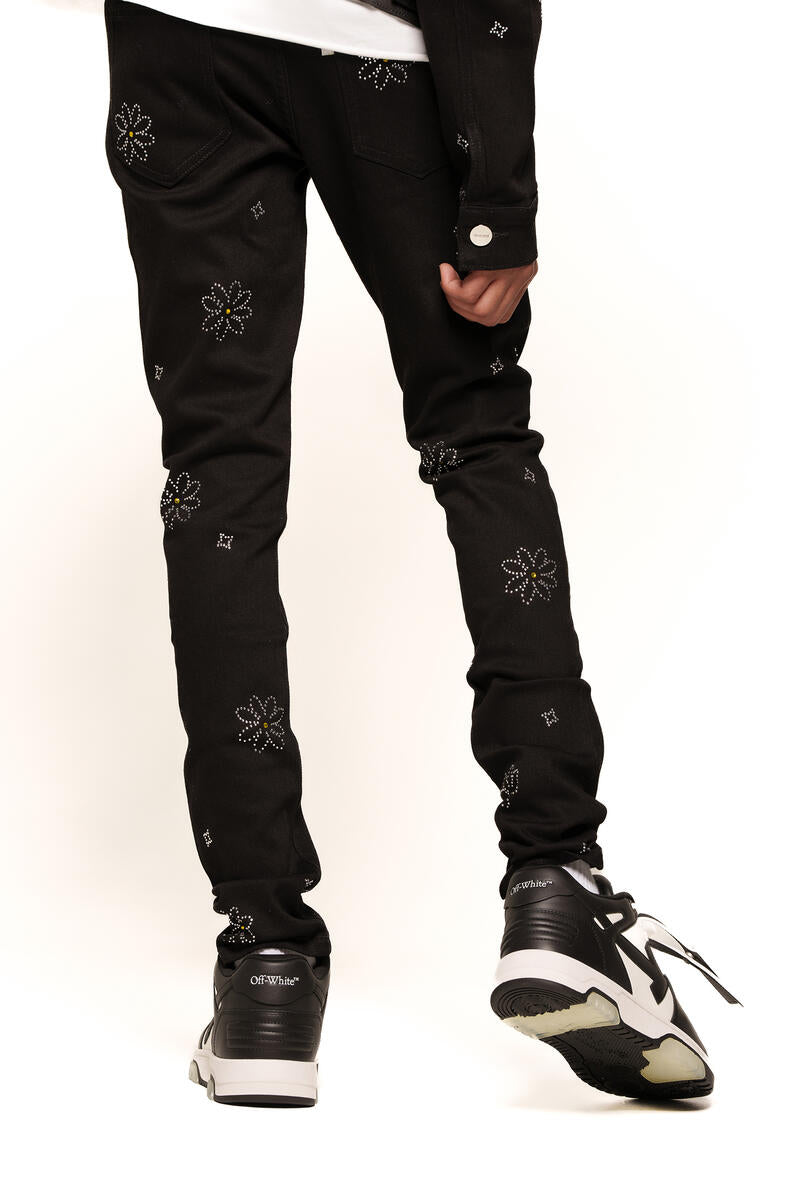 PHEELINGS SHINING SOUL SKINNY DENIM (JET BLACK)