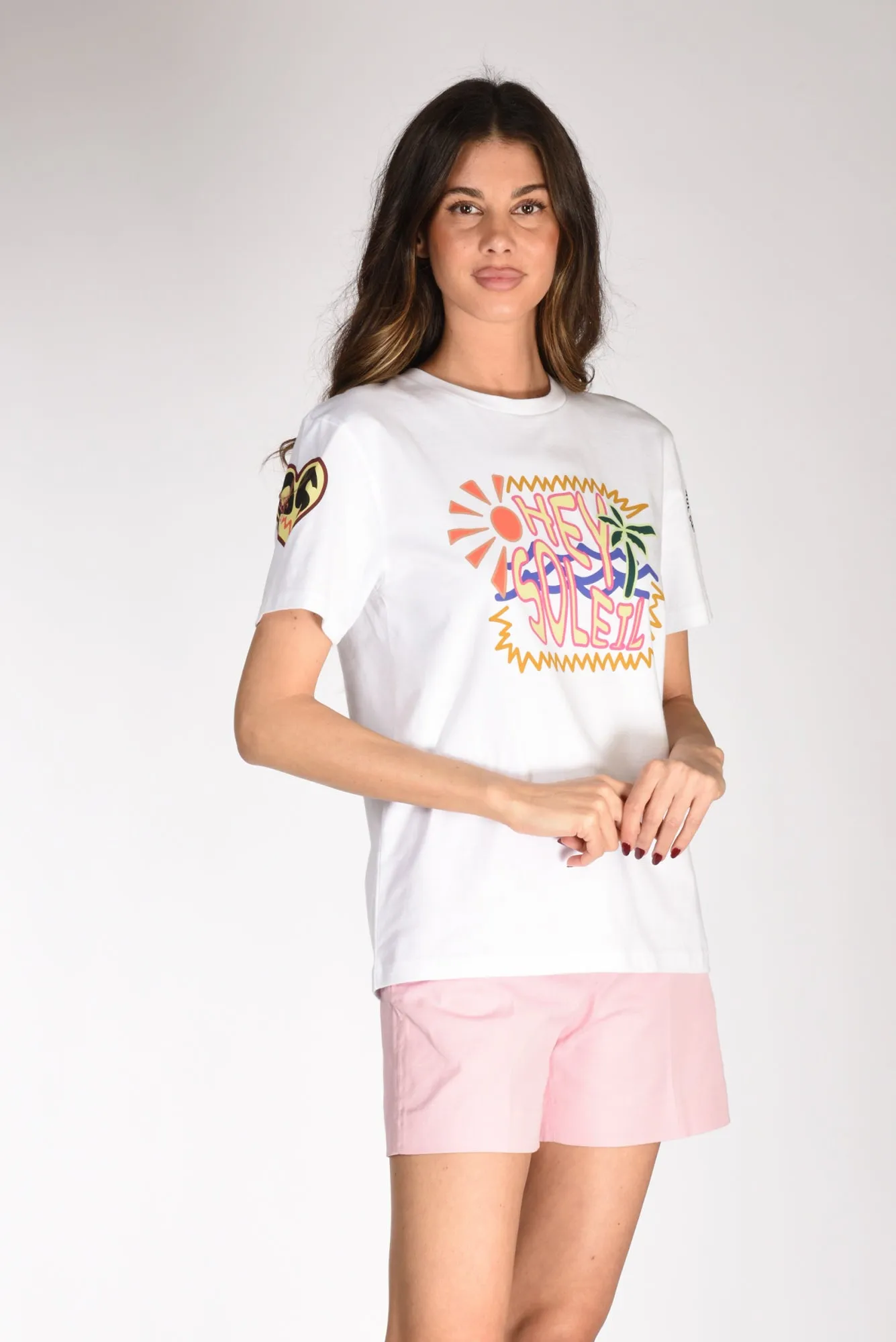 P.s. Paul Smith Tshirt Stampa Bianco/multicolor Donna