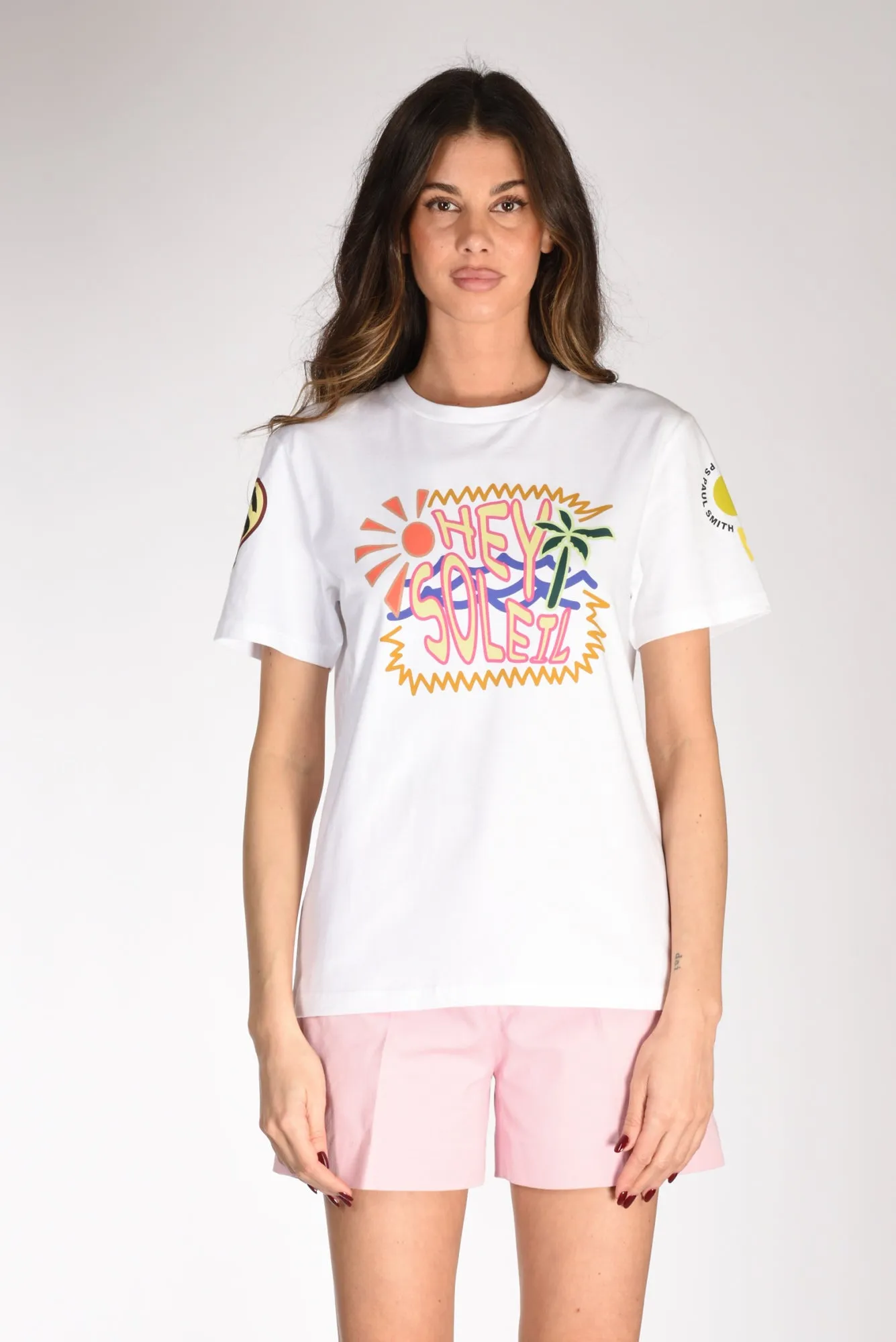 P.s. Paul Smith Tshirt Stampa Bianco/multicolor Donna