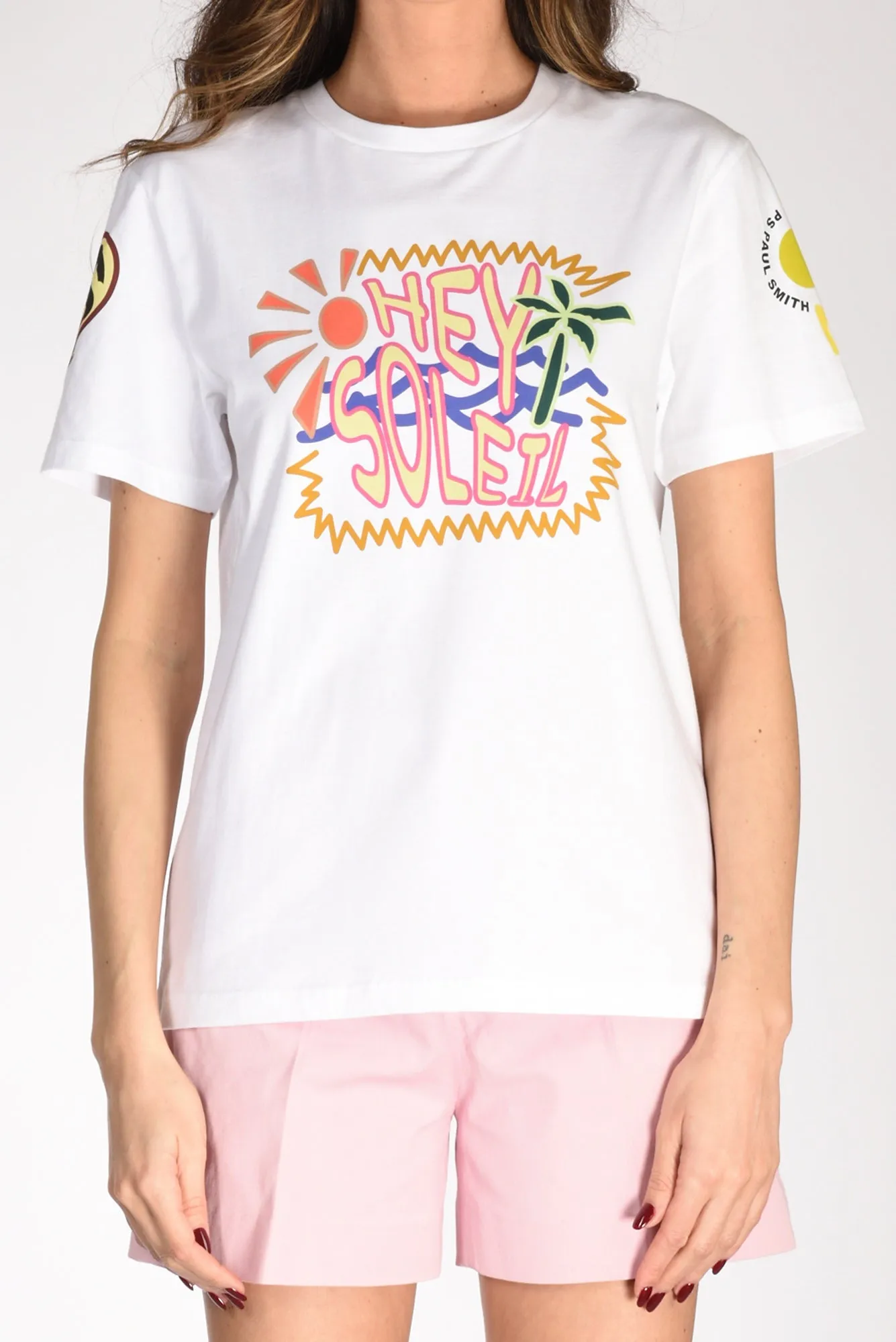 P.s. Paul Smith Tshirt Stampa Bianco/multicolor Donna