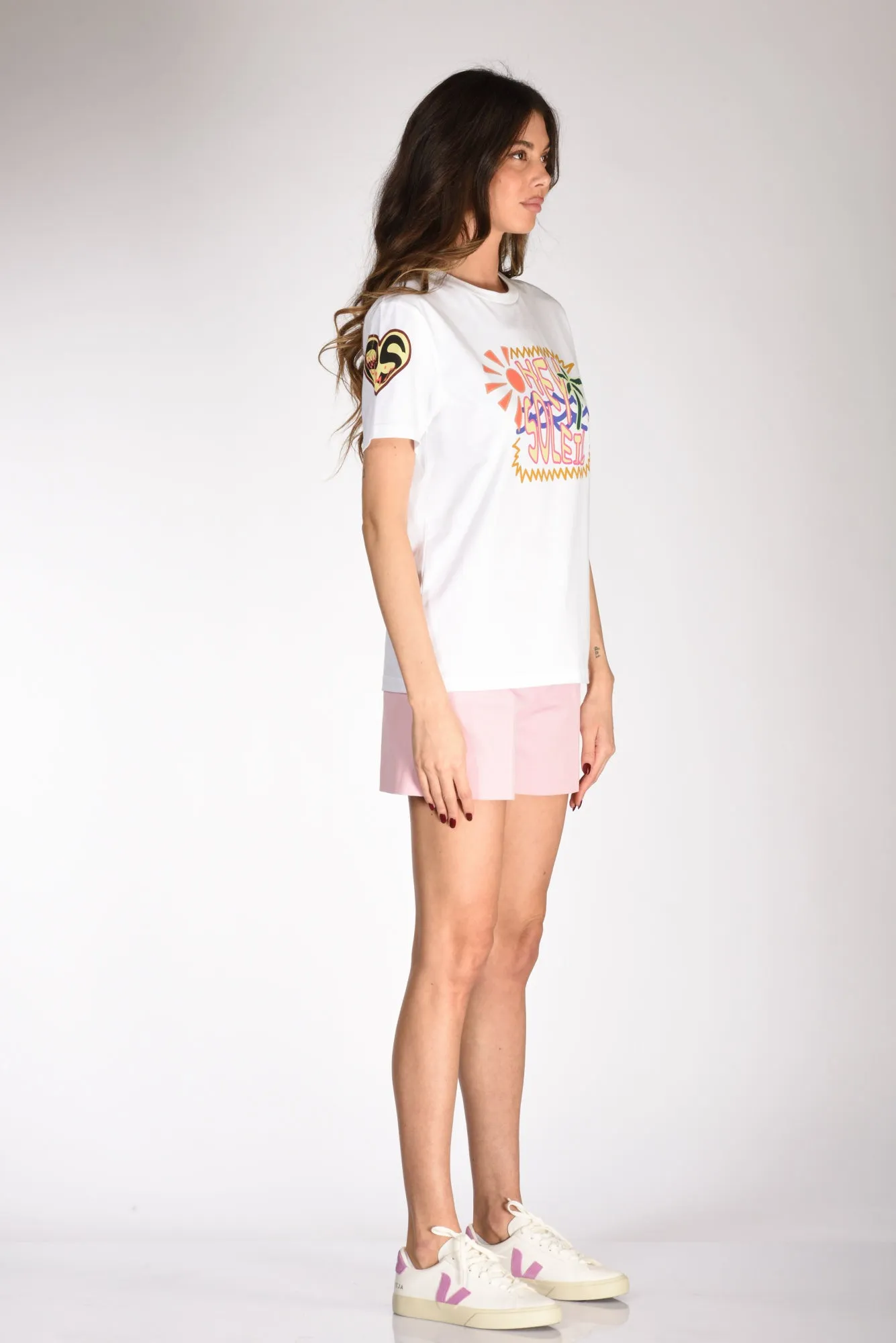 P.s. Paul Smith Tshirt Stampa Bianco/multicolor Donna