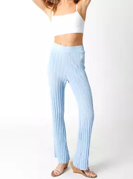 Ribbed Pant in  Sky Blue