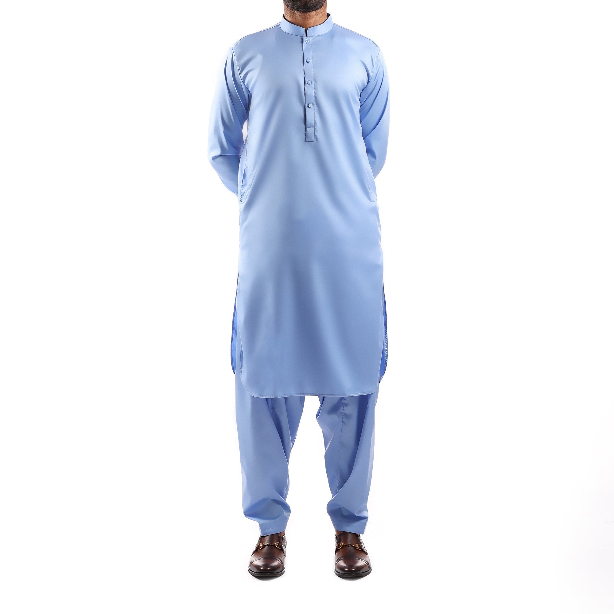 Sky Blue Shalwar Qameez