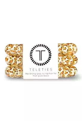 TELETIES Large Hair Ties - Leopard