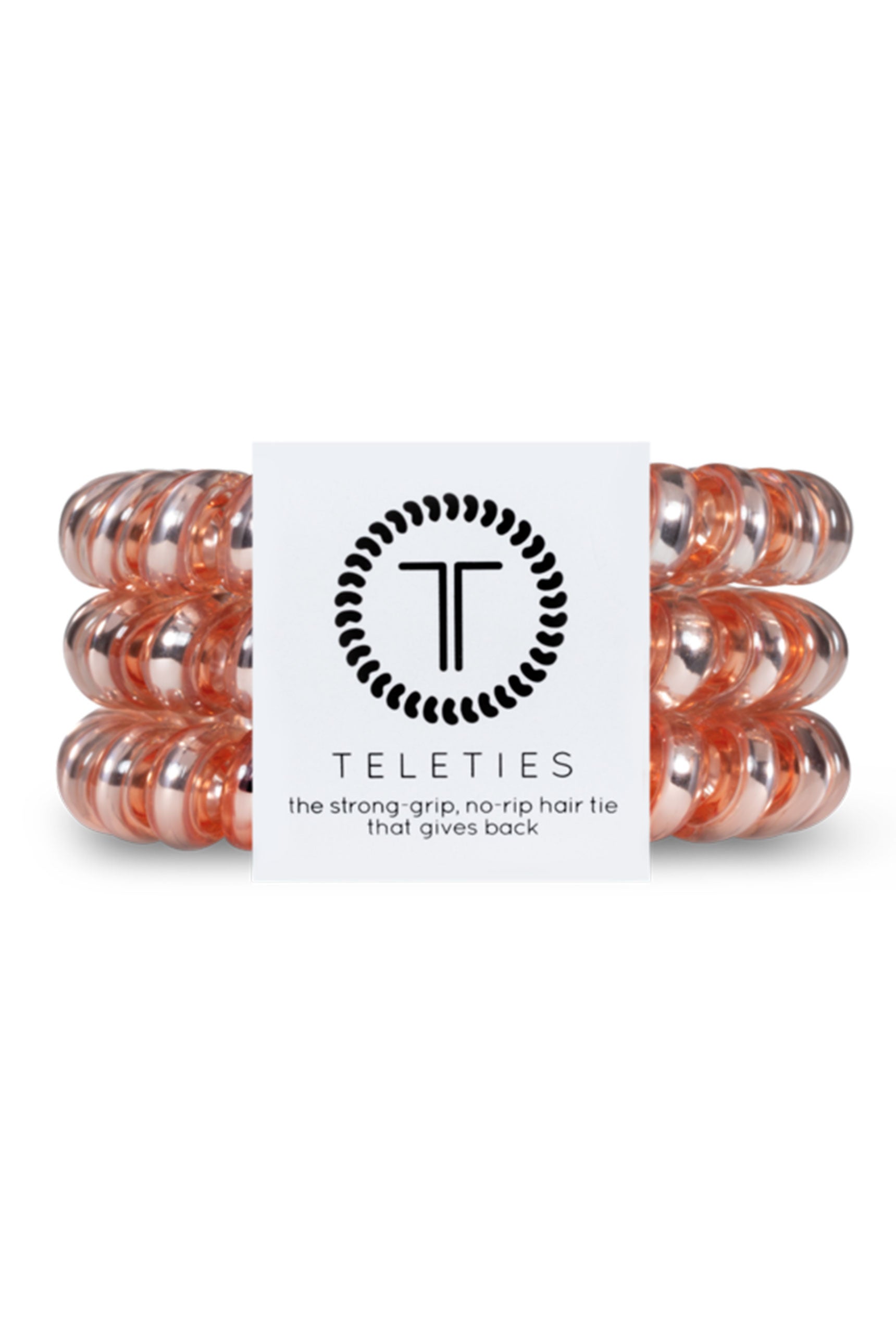 TELETIES Large Hair Ties - Millenial Pink