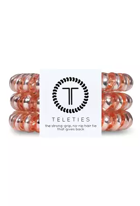 TELETIES Large Hair Ties - Millenial Pink