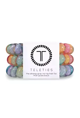 TELETIES Large Hair Ties - Rainbow Road