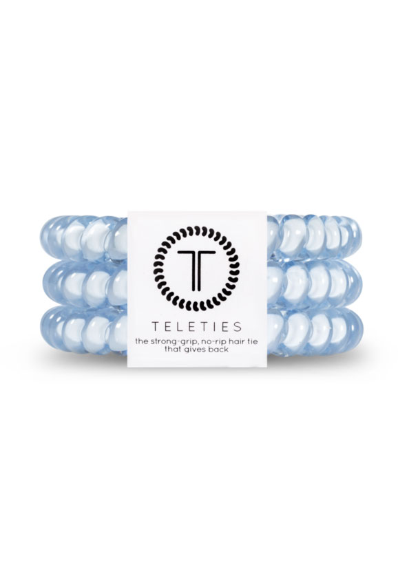 TELETIES Small Hair Ties - Washed Denim