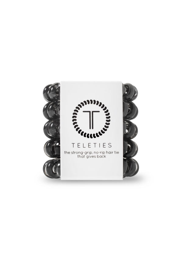 TELETIES Tiny Hair Ties - Jet Black