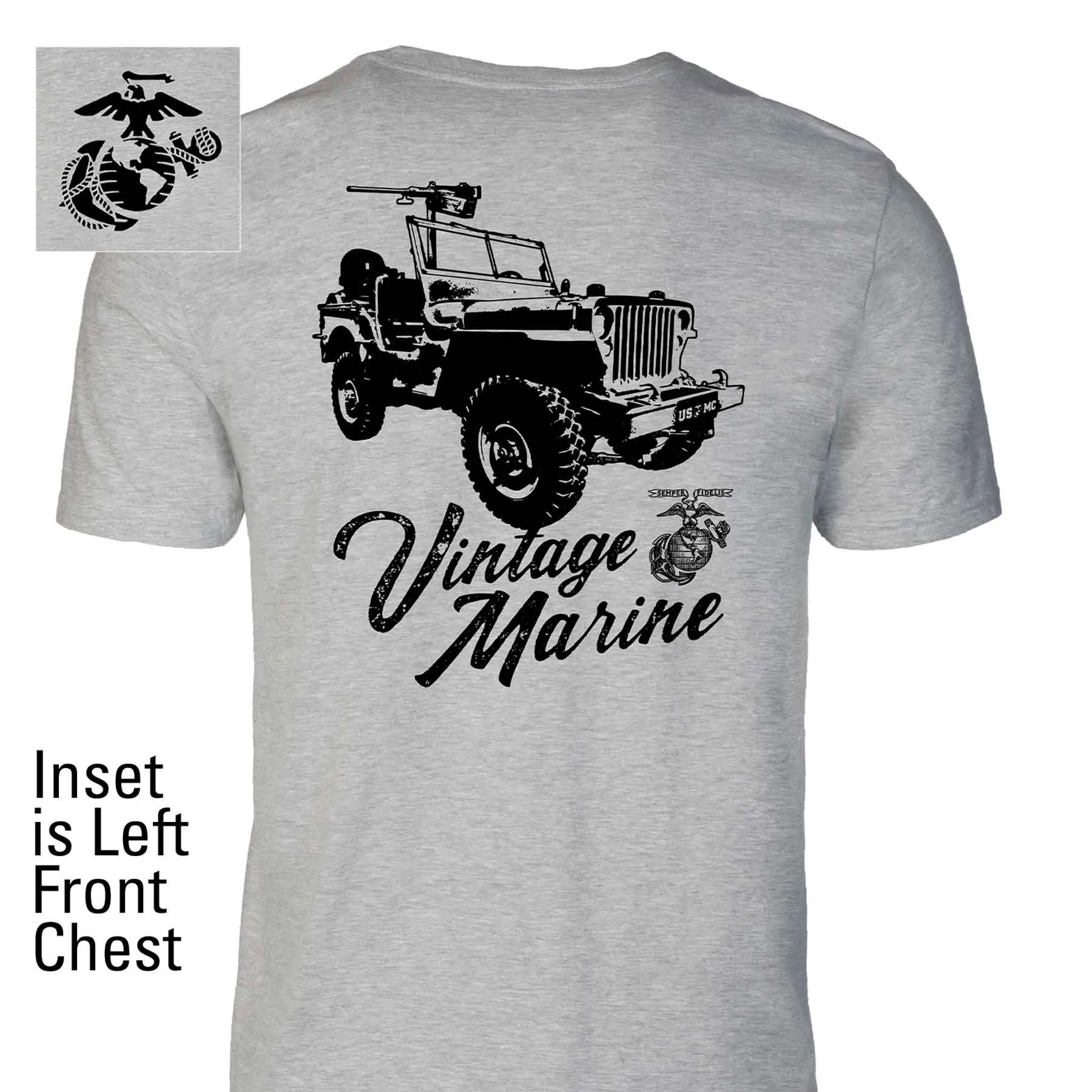 Vintage Marine Back With Left Chest T-shirt