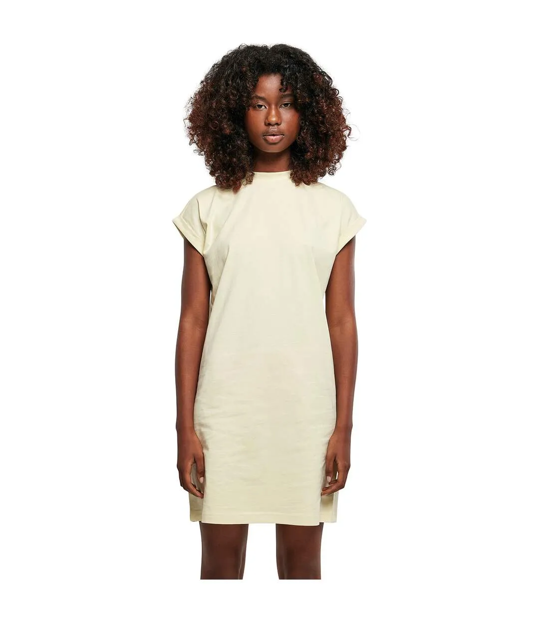 Womens/ladies casual dress soft yellow Build Your Brand